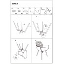 Стул SIGNAL LINEA Velvet Bluvel 14 серый/черный мат